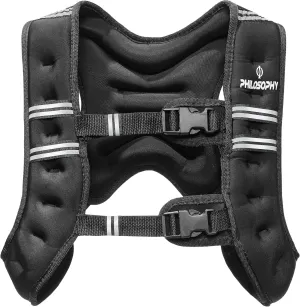 Philosophy Gym Weighted Workout Vest 8 LB, Strength Training Fitness Body Weight Vest