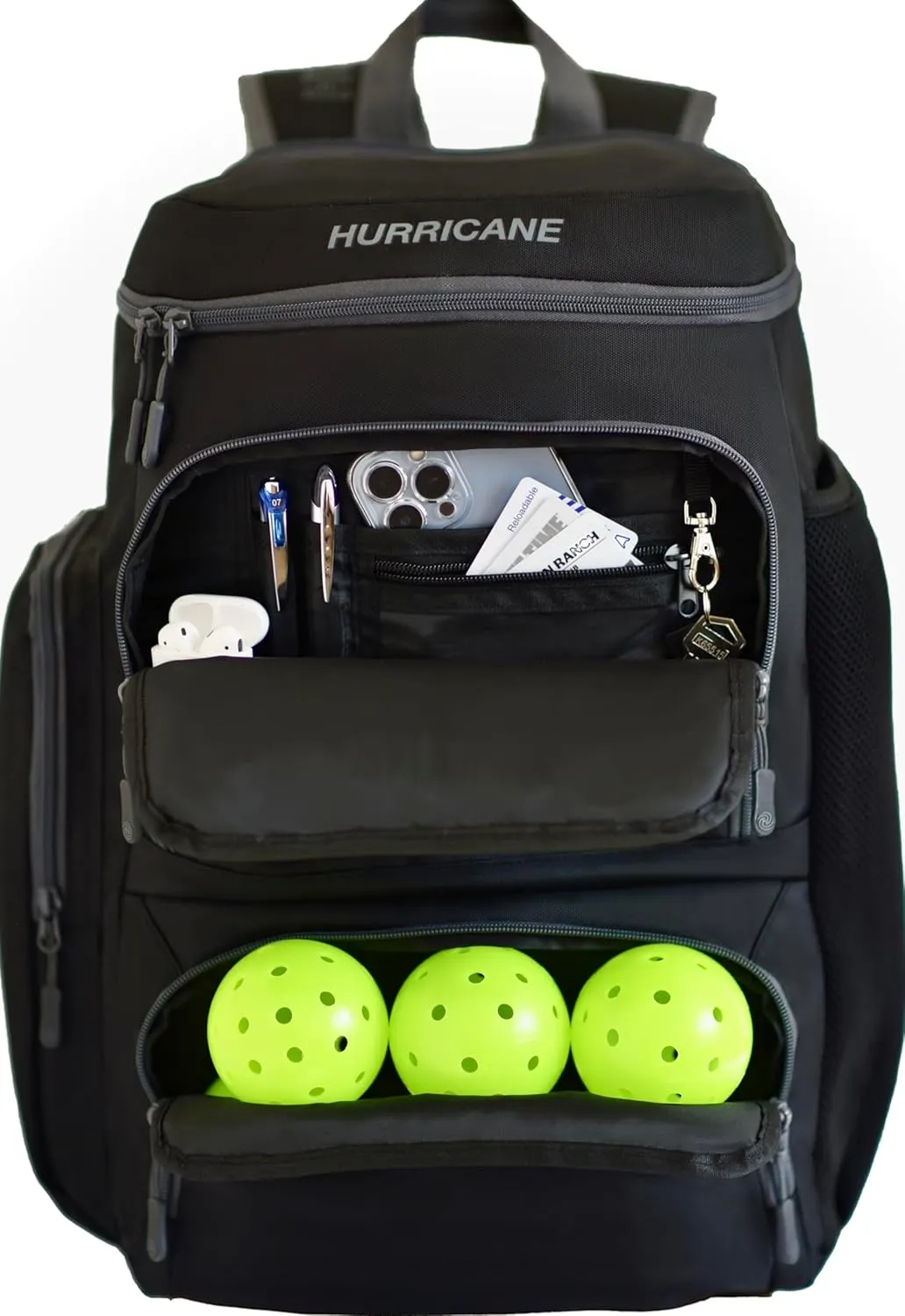 Pickleball Bag, Large Pickleball Backpack, spacious design with paddle storage, shoe compartment, thermal pocket, water bottle holder, fence hook. Ideal for all your pickleball gear