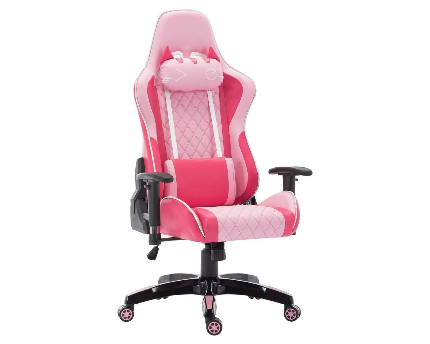 Pink Racing Computer Desk Gaming Chair