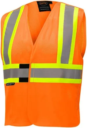 Pioneer Hi Vis Flame Resistant Vest For Men and Women - Self-Extinguishing FR Mesh - Reflective Tape - Class 2