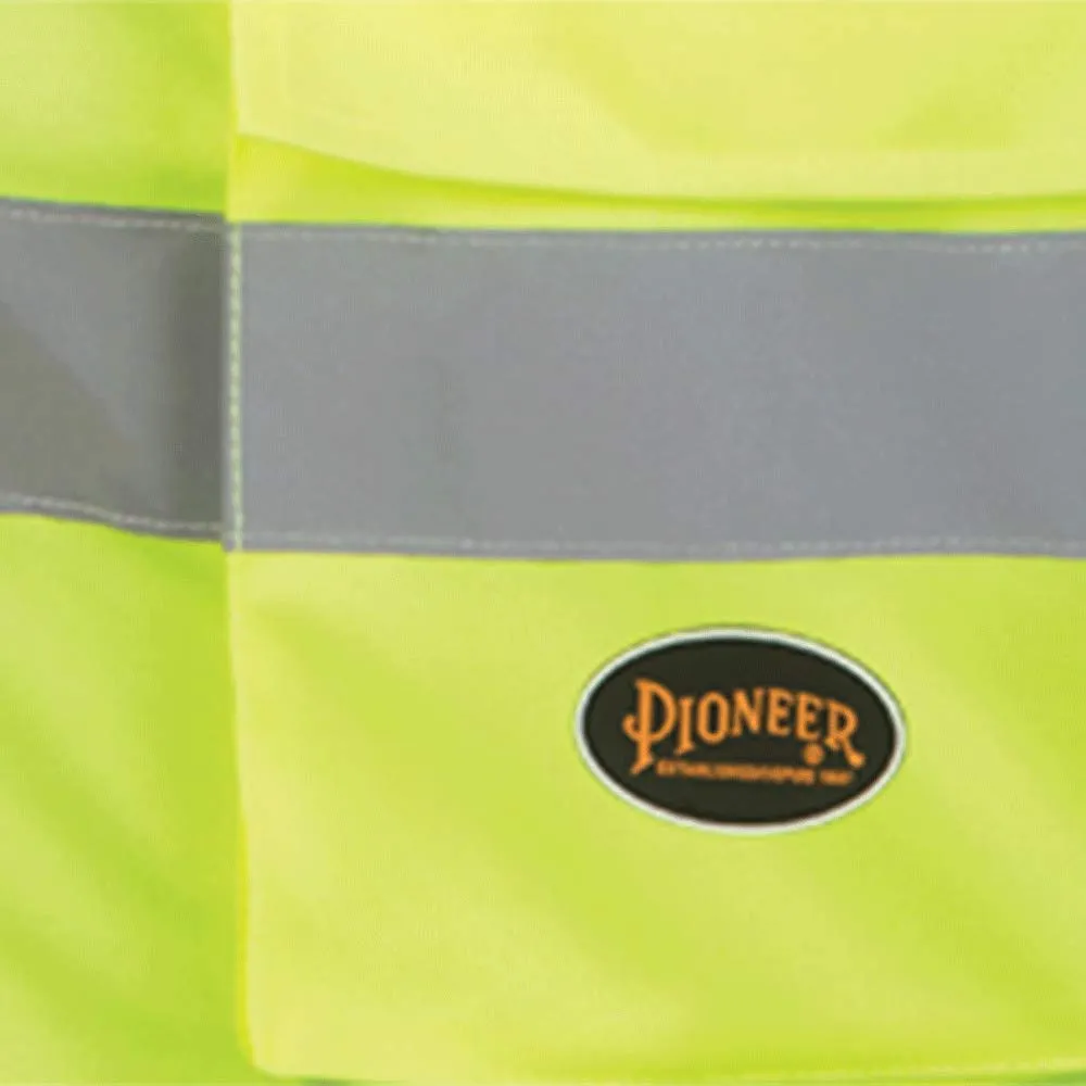 Pioneer Hi Vis Multi-Pocket Safety Vest - Lightweight with Reflective Tape for Traffic, Construction - Class 2 - Yellow/Green