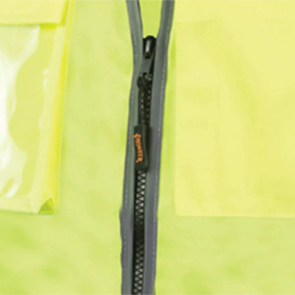 Pioneer Hi Vis Multi-Pocket Safety Vest - Lightweight with Reflective Tape for Traffic, Construction - Class 2 - Yellow/Green