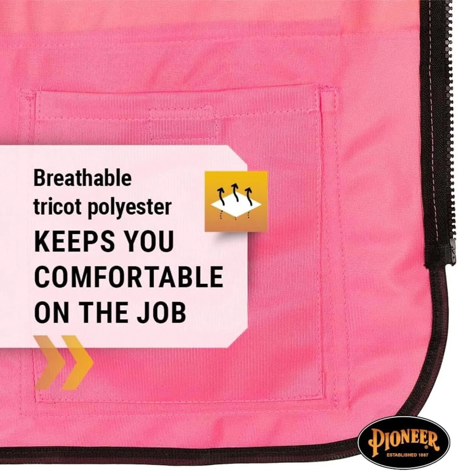Pioneer Safety Vest for Women With Pockets - Hi-Vis Reflective Tape - For Construction