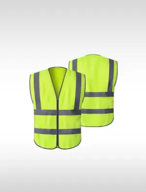 Pocket-free vest with four reflectors