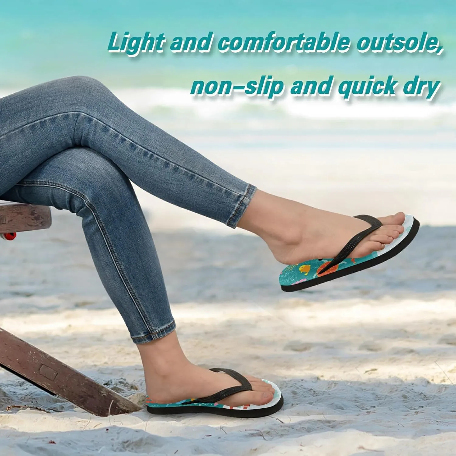 Poeticcity Flip Sandal Men Women Flip Flops for Hotel Spa Home Slippers Bedroom Travel S-XXL