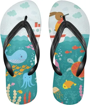 Poeticcity Flip Sandal Men Women Flip Flops for Hotel Spa Home Slippers Bedroom Travel S-XXL