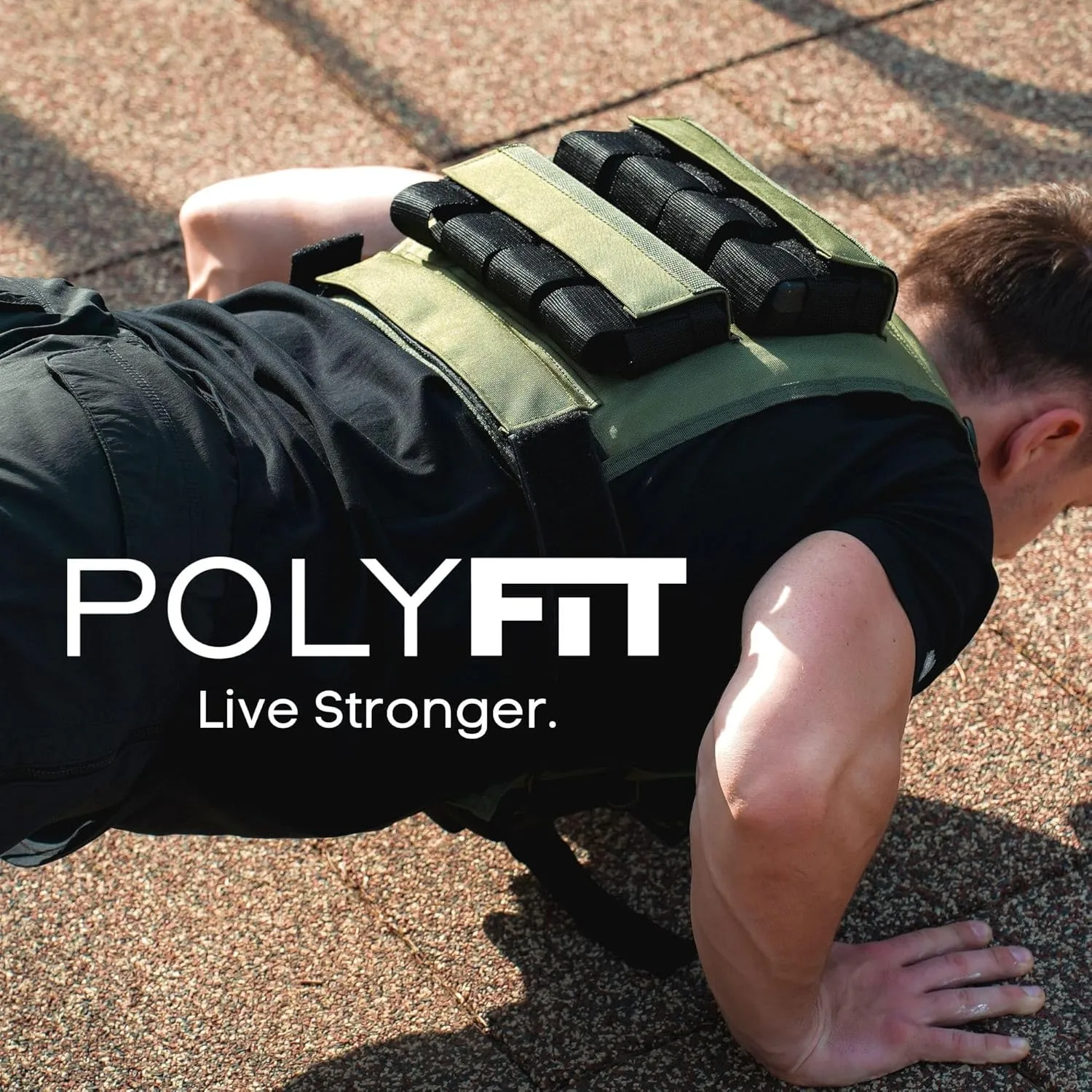 Polyfit (Warrior) Adjustable Weighted Vest - 25lb | 35lb | 45lb - Weight Vest with Adjustable Iron Weights for Men and Women - Workout Vest for Strength Training, Running, Walking, Rucking