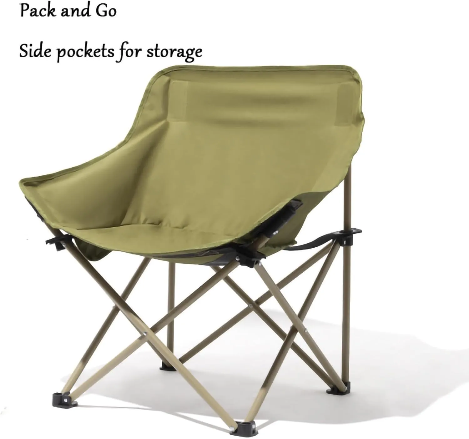 Portable Camp Chairs for Adults, Sturdy and Durable Camp Chairwith Carry Bag, Lightweight Camping Chairs for Beach Garden, Terrace (Color : White)