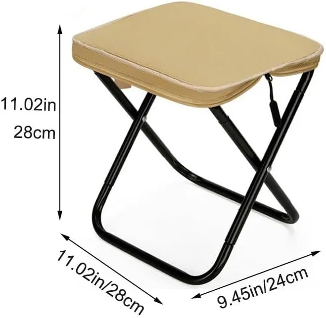 Portable Folding Chair Lightweight Camping Stool Outdoor Lazy Chair Small Collapsible Chair for Fishing Picnic Travelling