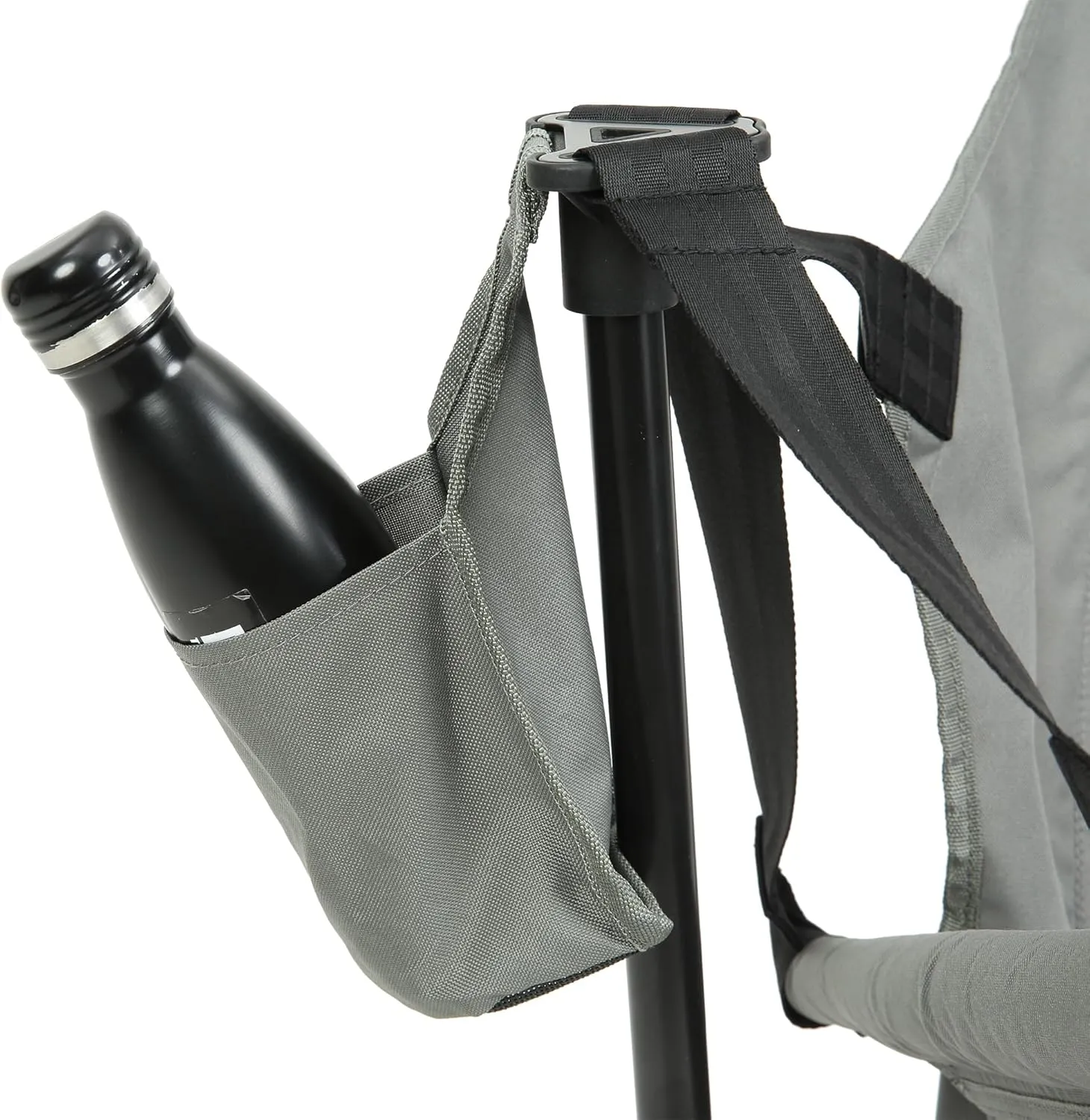 Portable Hammock Camping Chair with Adjustable Recline for Outdoor Use, Lightweight Aluminum Frame, Grey