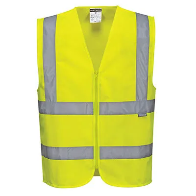 Portwest C375 Hi Vis Zipped Band & Brace Vest