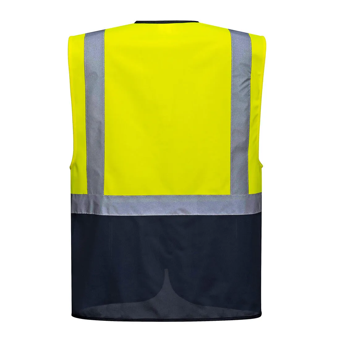 Portwest C476 Warsaw Hi-Vis Contrast Executive Vest Yellow/Navy