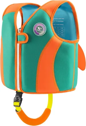 Pottwal Swim Vest for Kids - Swim Jacket for 1-2 Years (24-33LBS) - Buoyancy Aid Made of Neoprene & EPE - with Adjustable Crotch Strap