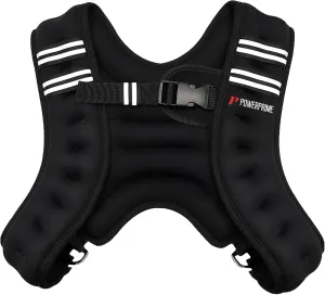 PowerPrime® Weighted Vest 11 lbs (5 kg) – Adjustable, Unisex Fitness Vest for Men & Women – Neoprene Material, Reflective Strips, Mesh Pocket – Ideal for Running, HIIT, and Strength Training