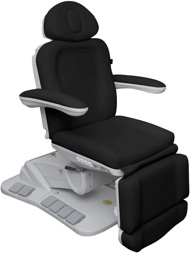 Premium Facial Bed for Esthetician, Electric Med Spa Chair with 120° Rotation, Built-in Foot Controls, Medical-Grade Microfiber, 2-Year Warranty, Memory Functions - 2246EBM, White
