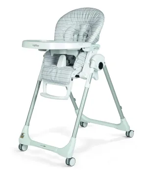 Prima Pappa Zero 3 - High Chair - for Children Newborn to 3 Years of Age - Made in Italy - Linear Grey (White & Grey)