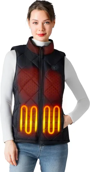 Professional Women's Heated Vest with 12000mAh Large Capacity Battery Pack