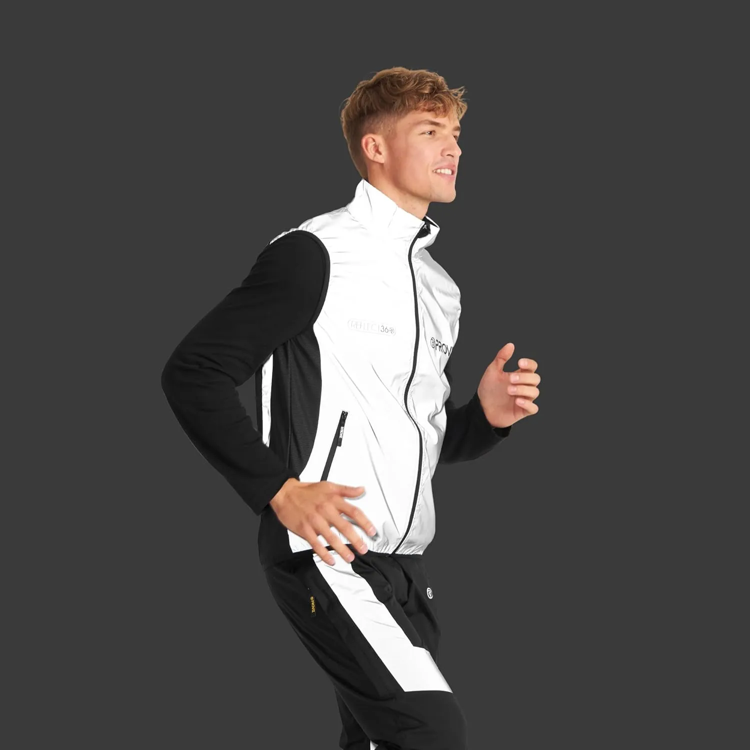 Proviz Men's REFLECT360 Lightweight Reflective Running Gilet Hi Visibility Jogging Vest