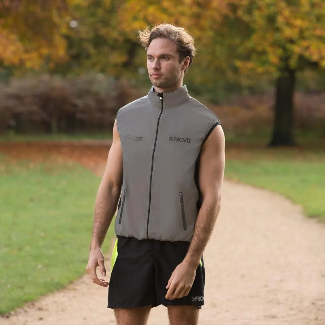 Proviz Men's REFLECT360 Lightweight Reflective Running Gilet Hi Visibility Jogging Vest