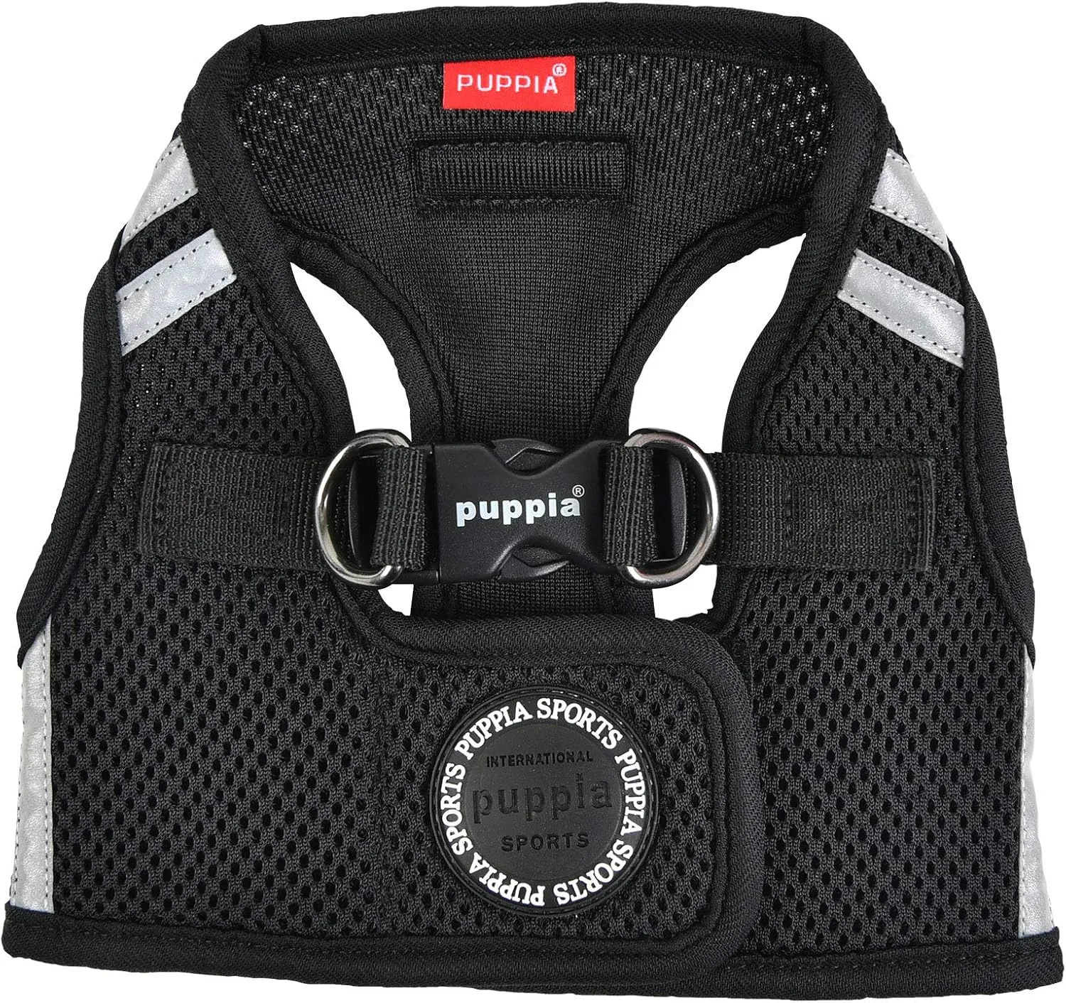 Puppia Soft Vest Harness PRO - Black - M (PAUA-HB1828-BK-M)