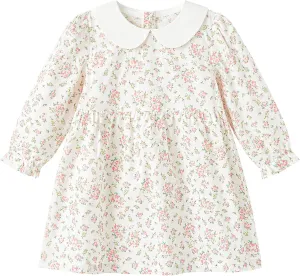 pureborn Baby Toddler Girl Dress Short and Long Sleeve Cotton Playwear Dresses 0-6T
