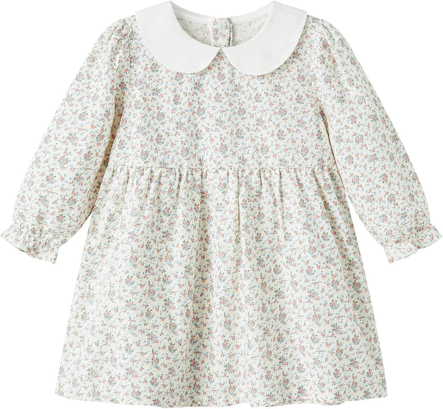 pureborn Baby Toddler Girl Dress Short and Long Sleeve Cotton Playwear Dresses 0-6T