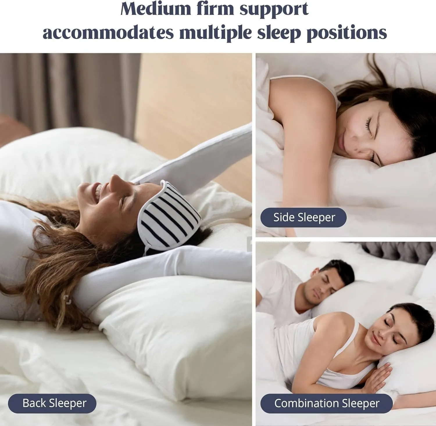 puredown® Goose Feather Down Pillows, Gusseted Bed Pillows for Sleeping 100% Cotton Cover, Set of 2 Standard Size