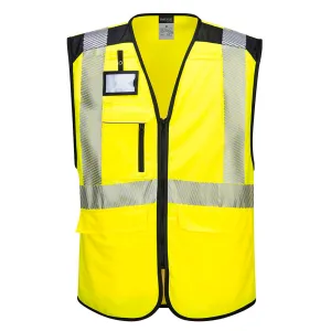 PW3 Hi-Vis Executive Safety Vest - PW309 | Fluorescent Fabric, Reflective Tape, Multi-Pocket for Workers in Hazardous Environments