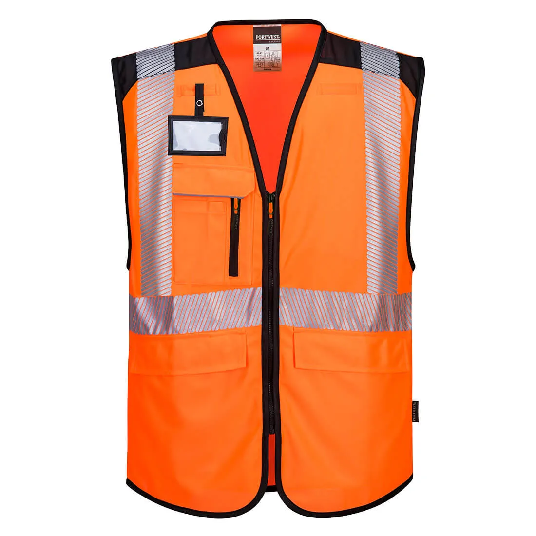 PW3 Hi-Vis Executive Safety Vest - PW309 | Fluorescent Fabric, Reflective Tape, Multi-Pocket for Workers in Hazardous Environments
