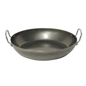 Pyrolux Industry Blue Steel Induction Paella Pan - 32cm