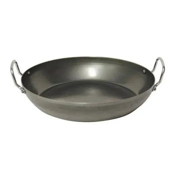 Pyrolux Industry Blue Steel Induction Paella Pan - 32cm