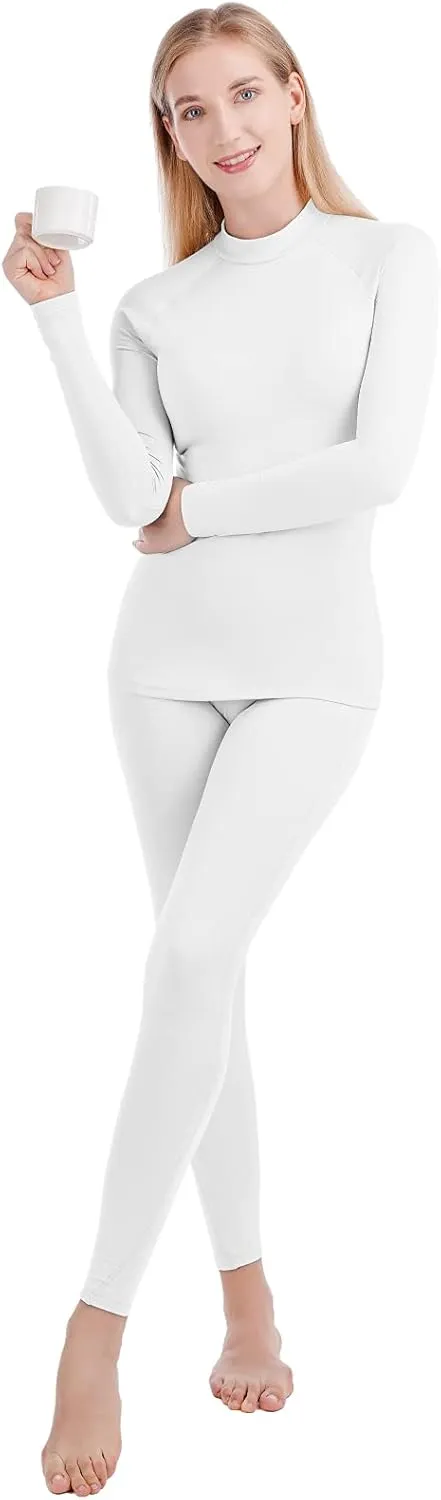 qualidyne Thermal Underwear for Women Long Johns Ultra-Soft Base Layer Pajama Set Winter Cold Weather Top and Bottom