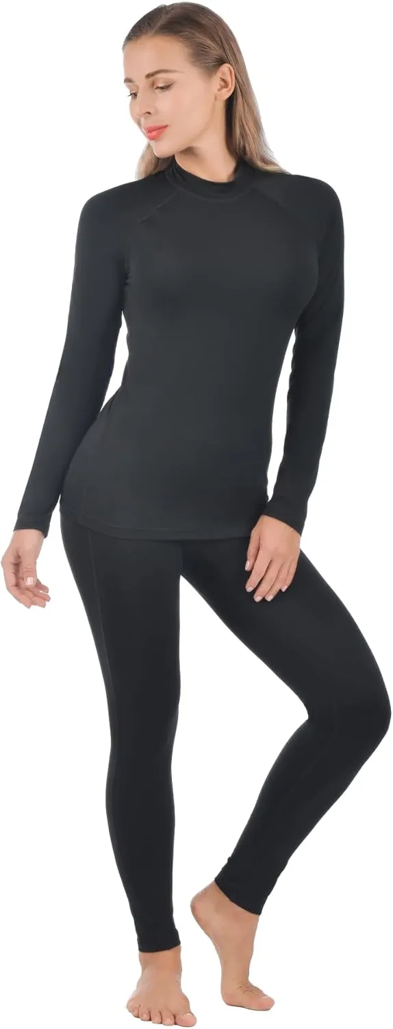 qualidyne Thermal Underwear for Women Long Johns Ultra-Soft Base Layer Pajama Set Winter Cold Weather Top and Bottom