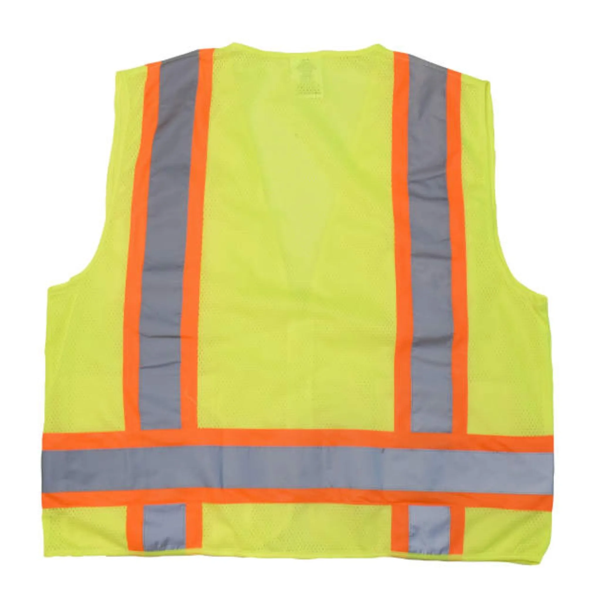 Radians SV6G Type R Class 2 Solid Front/Mesh Back Surveyor Safety Vest, Hi-Vis Green, 1 Each