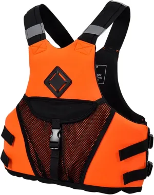 Rafting Life Vest, Heavy-Duty Swim Jacket with Rescue Handle, High Buoyancy for Extreme Water Sports(Orange,Medium)