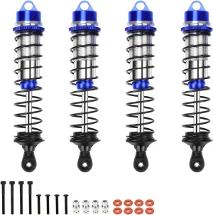 RCAWD Shock Absorber for Maxx 1/10 Upgrades, Front Rear RC Shocks Damper with Spring Adjustable Aluminum Parts for # 89086-4,# 89076-4, # 8961 Blue