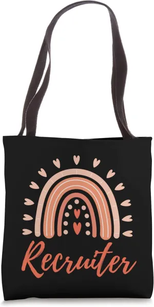 Recruiting Recruitment Recruiter Design Cute Boho Rainbow Tote Bag