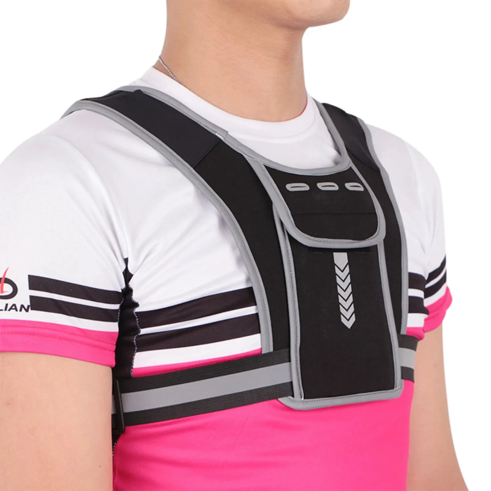 Reflective Running Backpack Vest - Lightweight Sport Bag for Jogging and Fitness