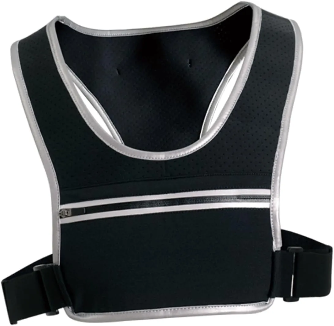 Reflective Running Vest Straps Lightweight High Visibility Gear for Night Cycling Walking and Running Convenient Storage for Phone and Water Bottles