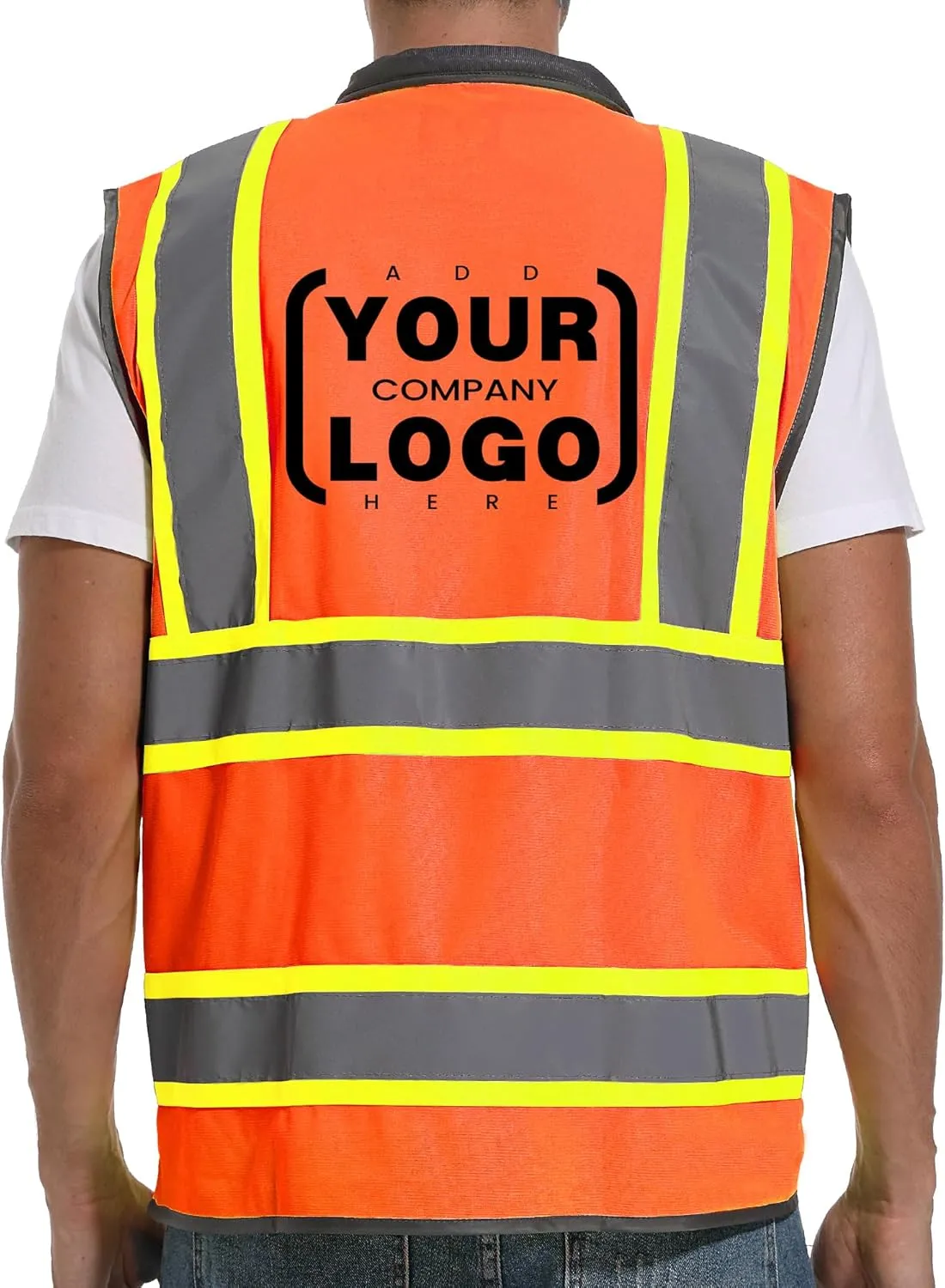 Reflective Safety Vest for Men and Women - High Visibility Construction Vest - Dual Tone Reflective Strips