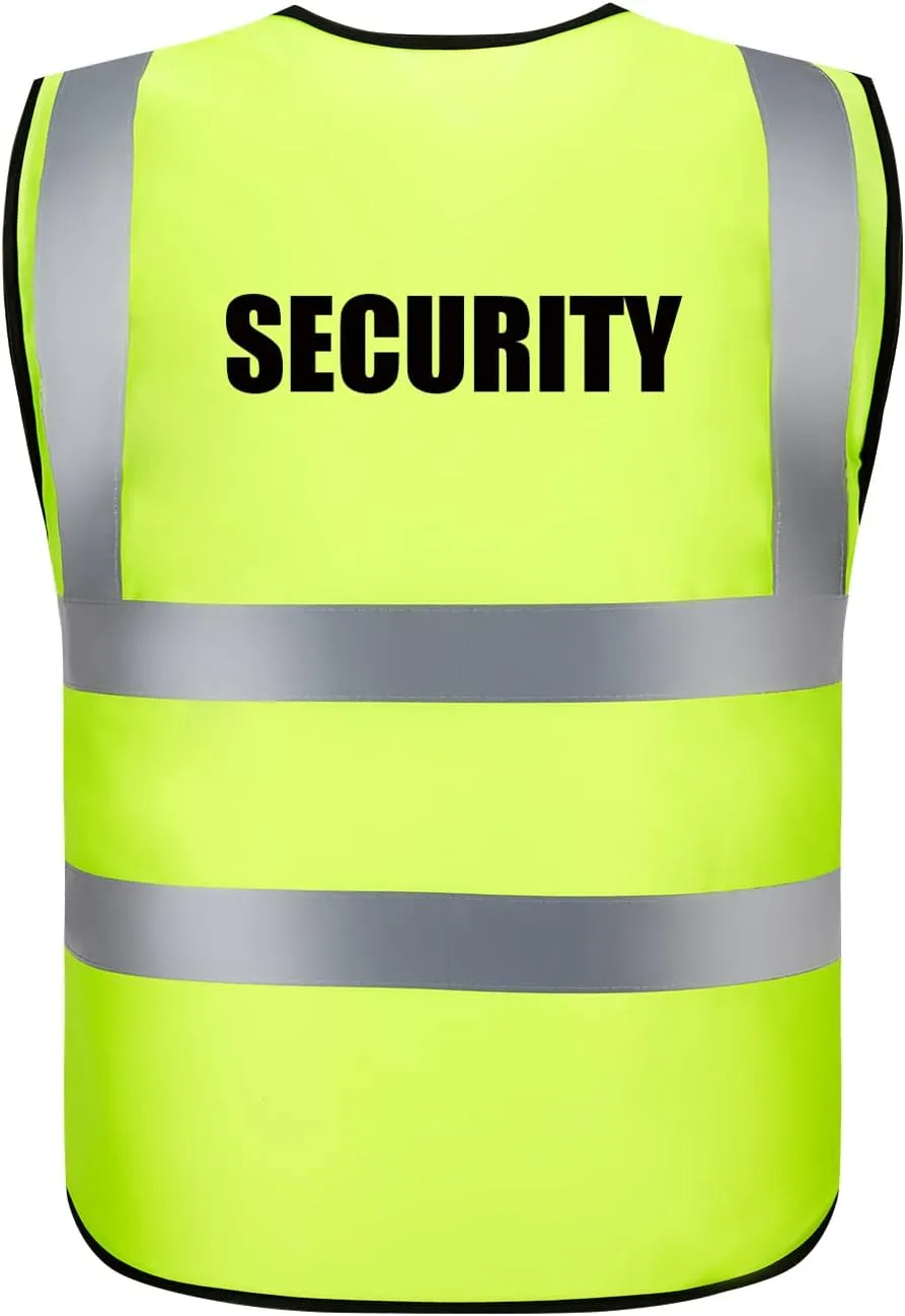 Reflective Vest Class 2 Safety Vests ANSI with Pockets Zipper High Visibility Construction Uniform
