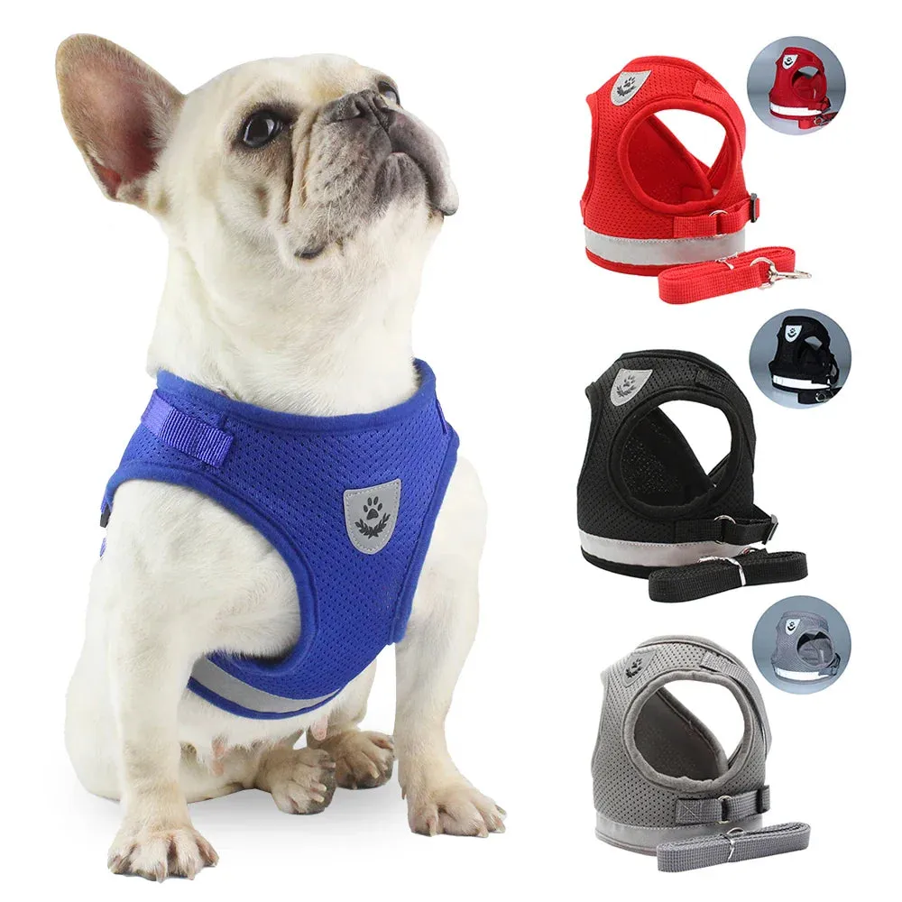 Reflective Vest Style Dog Harness for Small Breeds