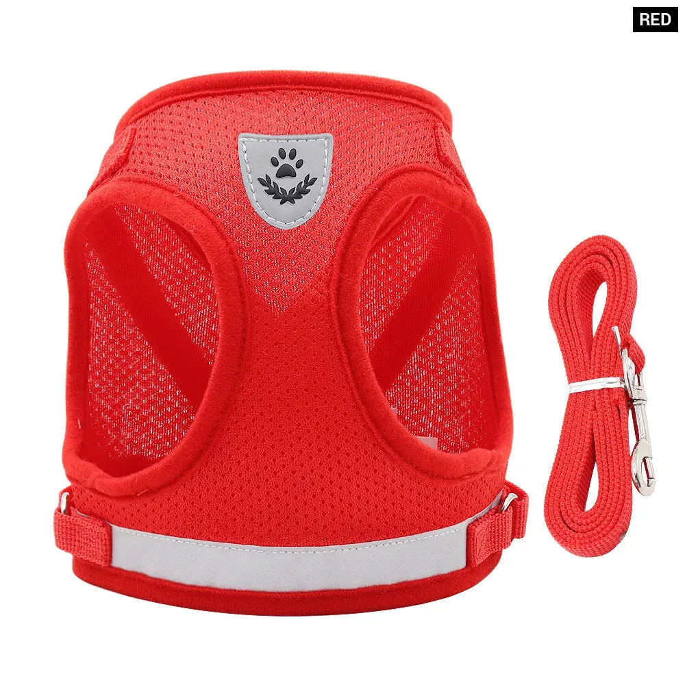 Reflective Vest Style Dog Harness for Small Breeds