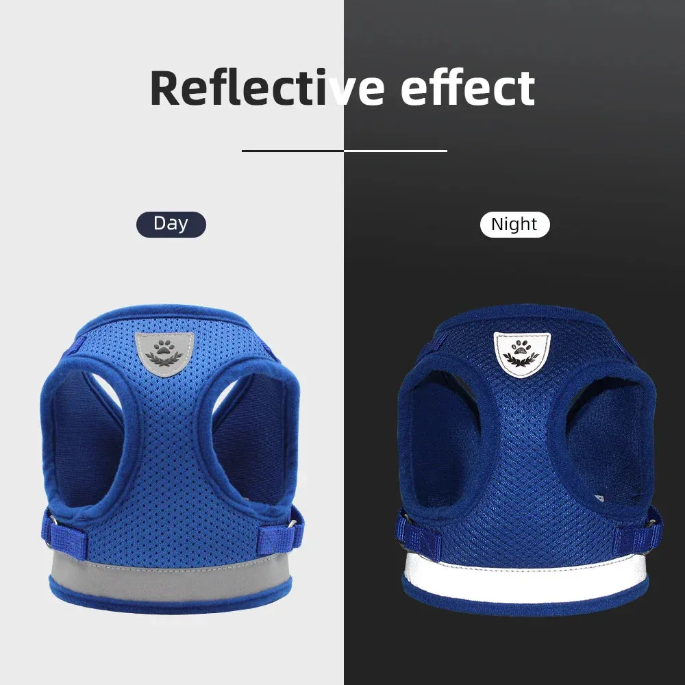 Reflective Vest Style Dog Harness for Small Breeds