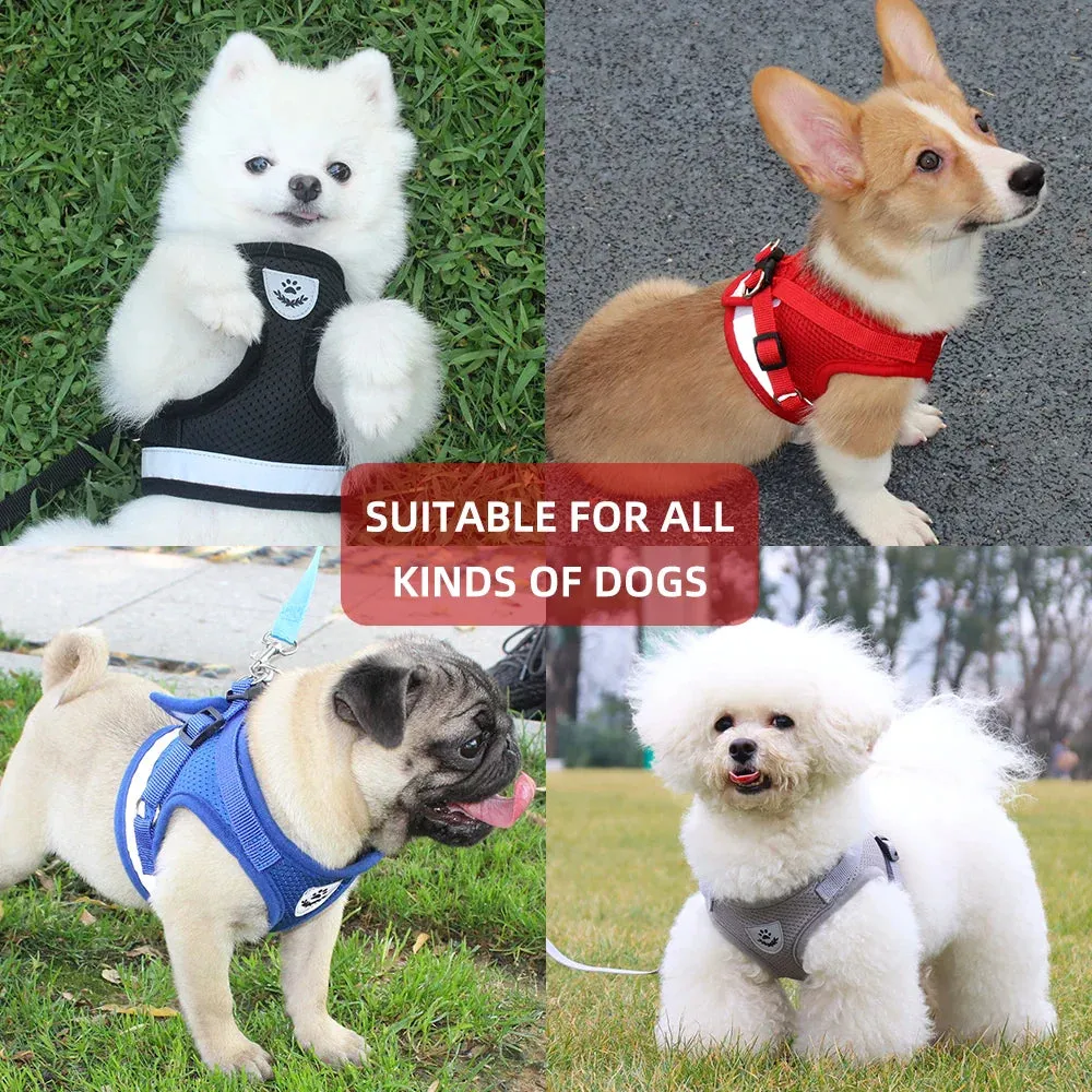 Reflective Vest Style Dog Harness for Small Breeds