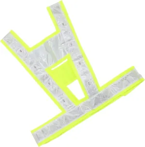 Reflective Vest with for Night Activities Fluorescent Enhanced Visibility for Exercisers Battery-powered
