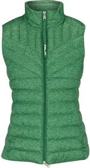 RLX Ralph Lauren Women's Golf Down Full Zip Insulated Outerwear Vest Small S, Green