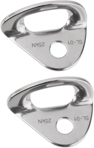 Rock Climbing Expansion Bolt Hanger Plates (Pack of 2) - Silver | Stainless Steel, 10mm Diameter