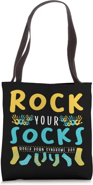 Rock Your Socks World Down Syndrome Day Chromosome Abnormal Tote Bag
