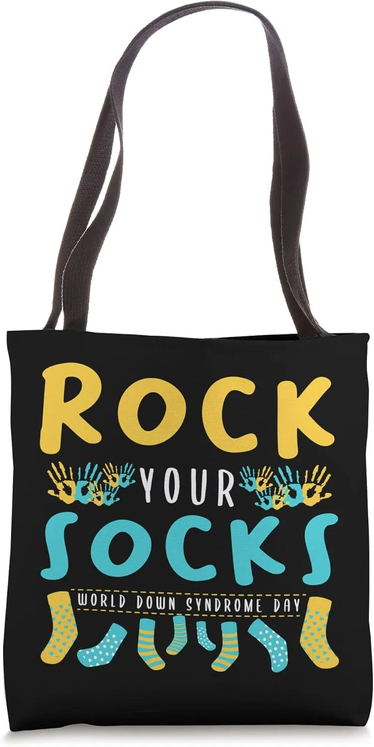 Rock Your Socks World Down Syndrome Day Chromosome Abnormal Tote Bag